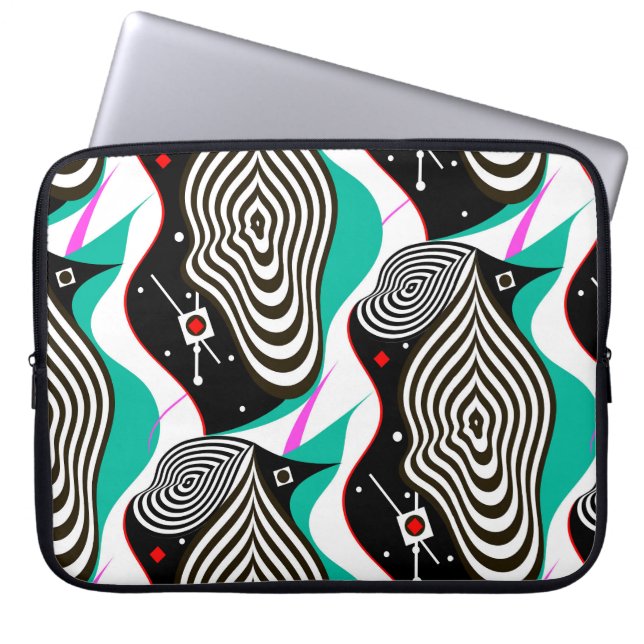 Abstrakt Sömlös Mönster Kreativ Design Laptop Fodral (Framsidan)