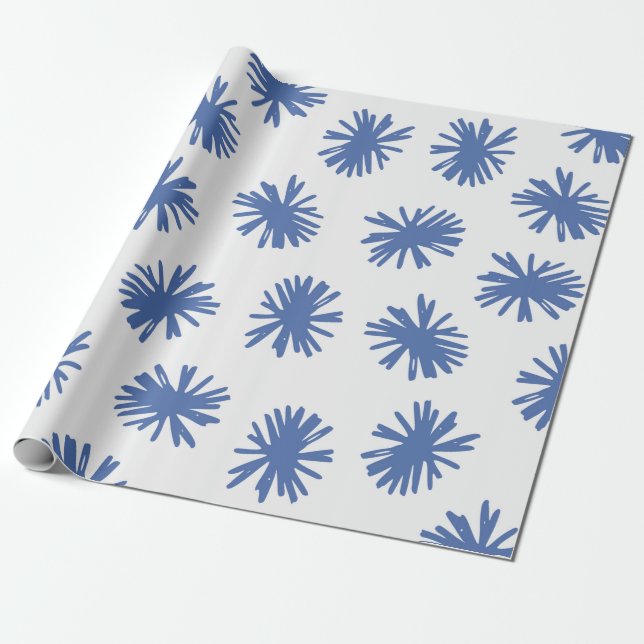 Abstrakt sömlös mönster med hand plockade former i presentpapper (Utrullad)