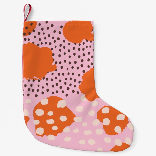 Abstrakt sömlös mönster med penseldrag. Beau Liten Julstrumpa (Framsidan)