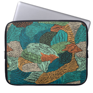 Abstrakt sömlös mönster. Utvinningsdesign Laptop Fodral