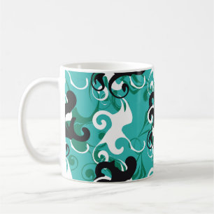 Abstrakt sömlös mönster vintage av hög kvalitet kaffemugg