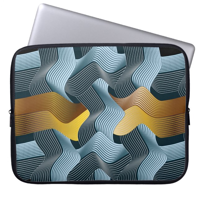 Abstrakt sömlös ornament med vinkara laptop fodral (Framsidan)