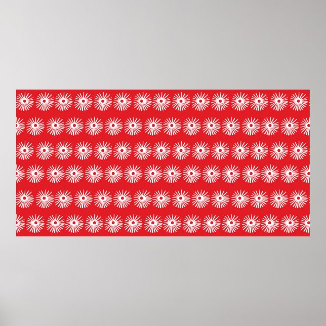Abstrakt Sömlös svart och vit blommigt struktur. Poster (Framsidan)