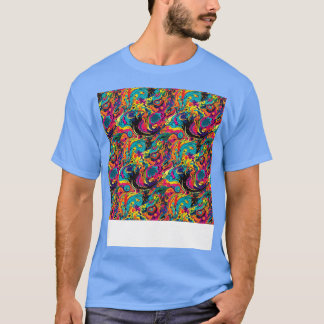 Abstrakt Sömlösa former av Mönster Geometric Linje T Shirt