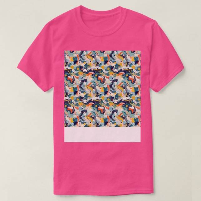 Abstrakt Sömlösa former av Mönster Geometric Linje T Shirt (Design framsida)