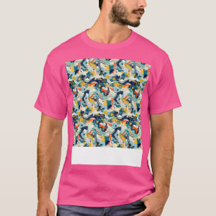 Abstrakt Sömlösa former av Mönster Geometric Linje T Shirt