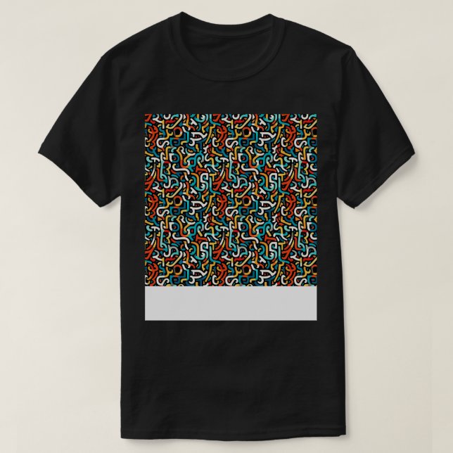 Abstrakt Sömlösa former av Mönster Geometric Linje T Shirt (Design framsida)