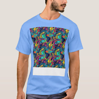 Abstrakt Sömlösa former av Mönster Geometric Linje T Shirt