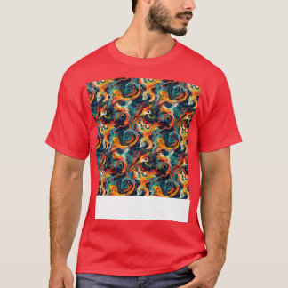 Abstrakt Sömlösa former av Mönster Geometric Linje T Shirt