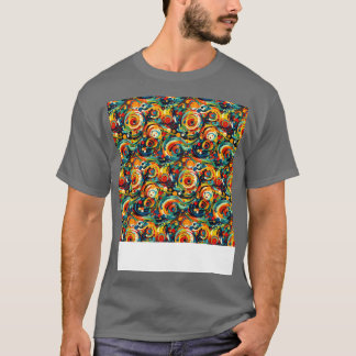 Abstrakt Sömlösa former av Mönster Geometric Linje T Shirt