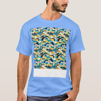 Abstrakt Sömlösa former av Mönster Geometric Linje T Shirt