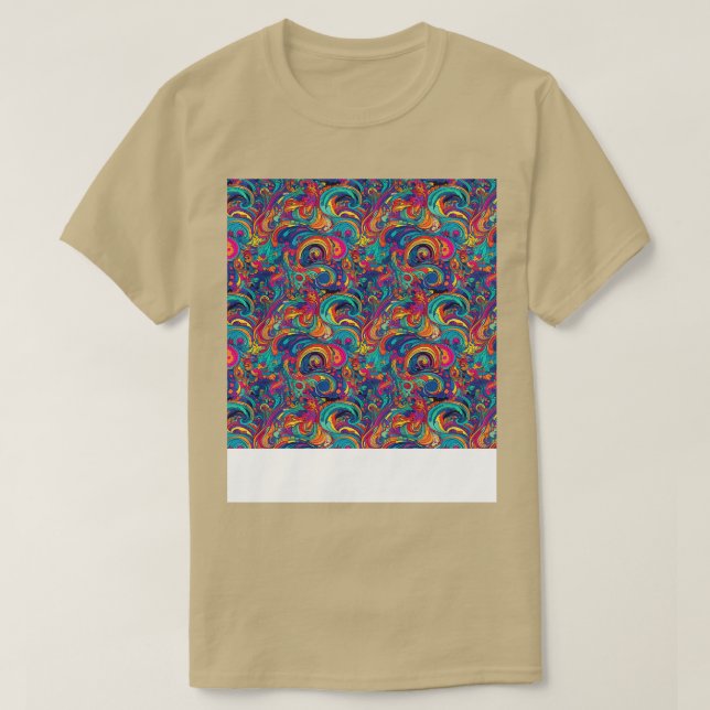Abstrakt Sömlösa former av Mönster Geometric Linje T Shirt (Design framsida)