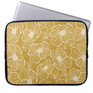 Abstrakt sömlöst blommönster. Blommor Laptop Fodral