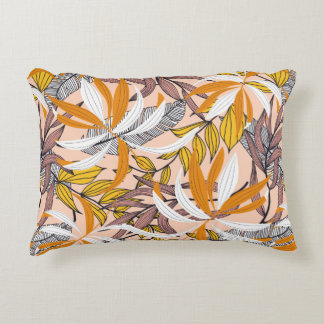 Abstrakt sömlöst mönster med färggrann tropiska l prydnadskudde