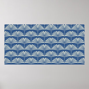 Abstrakt sömlöst orientaliskt blommönster Art deco Poster