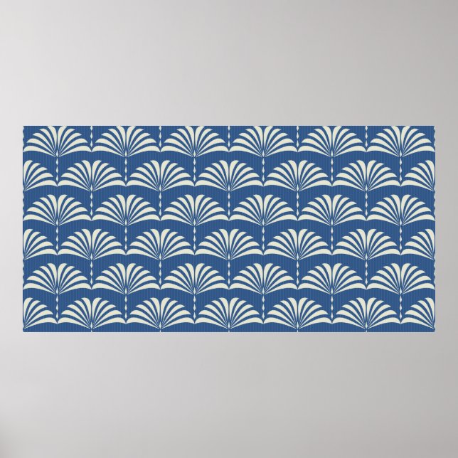 Abstrakt sömlöst orientaliskt blommönster Art deco Poster (Framsidan)