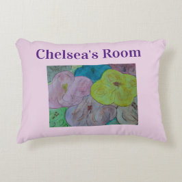 Abstrakt Sommar Blommigt Decorative Cushion Prydnadskudde