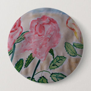 Abstrakt Sommar Ro Round Badge Knapp