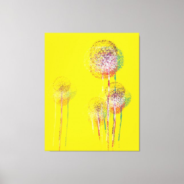 Abstrakt Sommarblomma Träd #2 Canvastryck (Framsida)