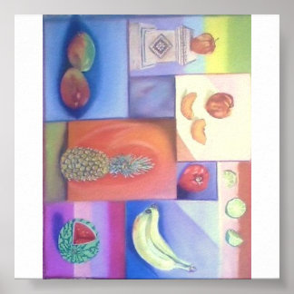 Abstrakt - sommarfruktblandning poster