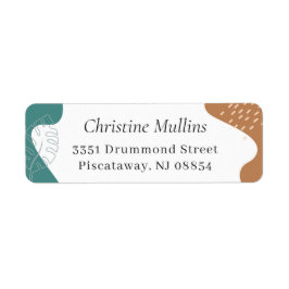 Abstrakt Sommartropisk Returadress Etikett