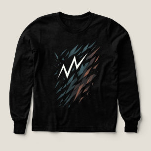 Abstrakt Sönderbruten Blixt Grafisk T-Shirt