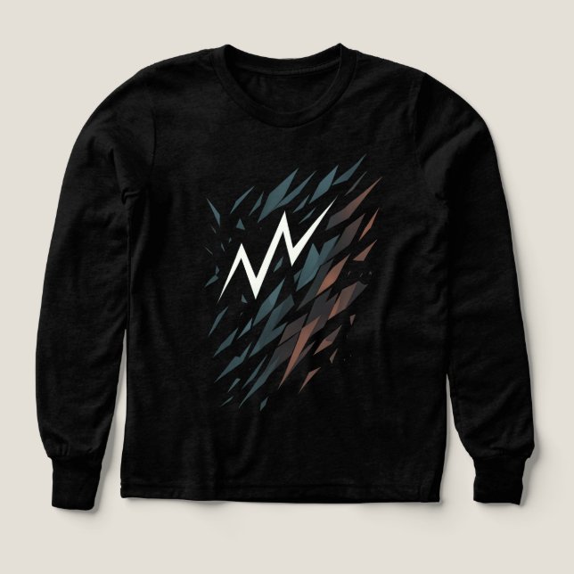 Abstrakt Sönderbruten Blixt Grafisk T-Shirt (Design framsida)