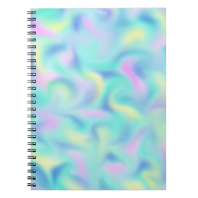 Abstrakt Söt Pastel Swirls Mönster Anteckningsbok (Framsidan)