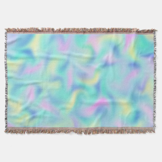 Abstrakt Söt Pastel Swirls Mönster Filt (Framsidan)