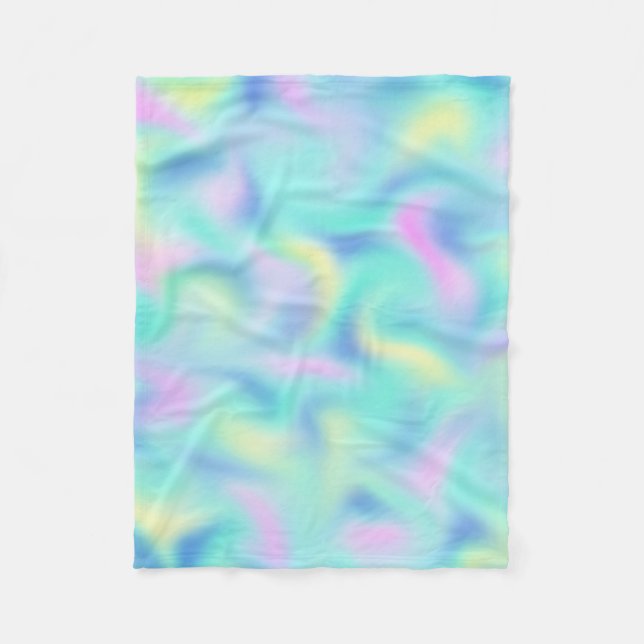 Abstrakt Söt Pastel Swirls Mönster Fleecefilt (Framsidan)