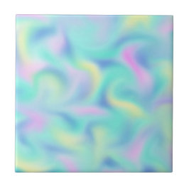 Abstrakt Söt Pastel Swirls Mönster Kakelplatta