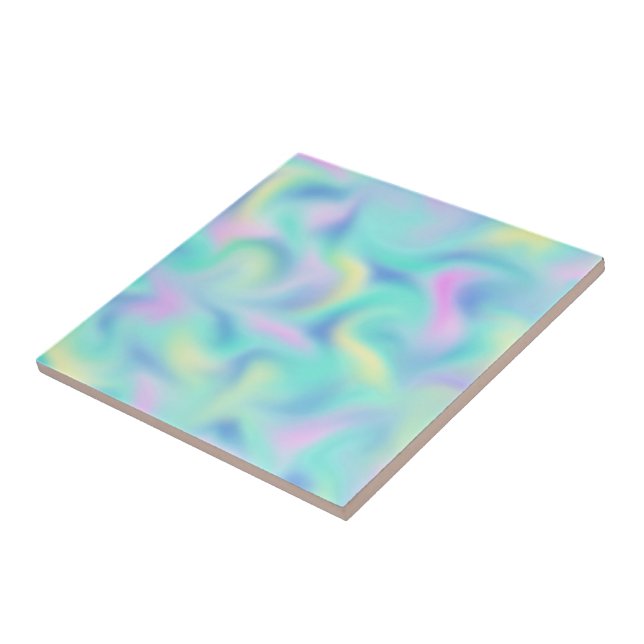 Abstrakt Söt Pastel Swirls Mönster Kakelplatta (Sidan)