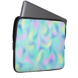 Abstrakt Söt Pastel Swirls Mönster Laptop Fodral