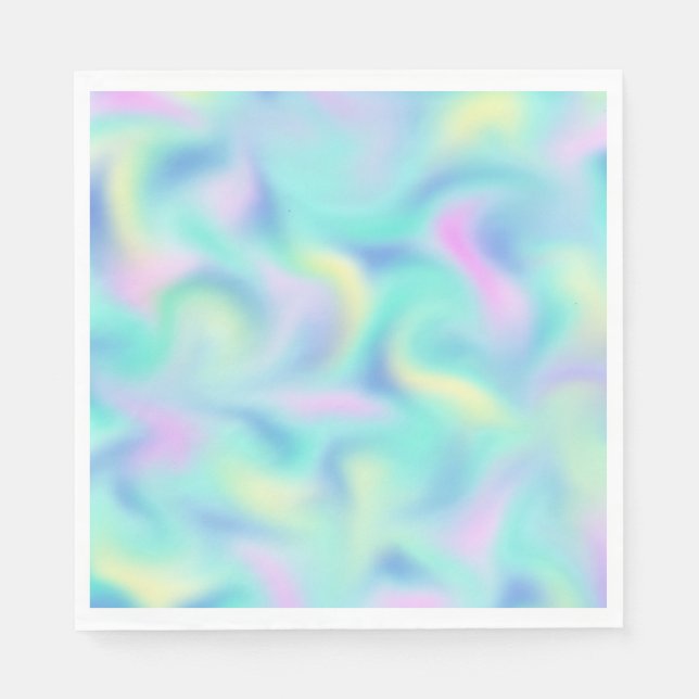 Abstrakt Söt Pastel Swirls Mönster Pappersservett (Framsidan)