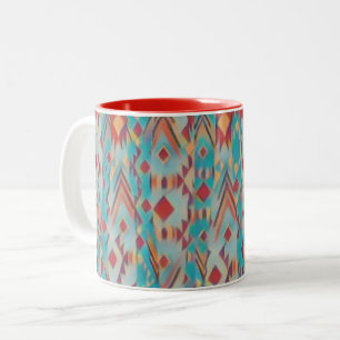 Abstrakt Southwest Boho Två-Tonad Mugg