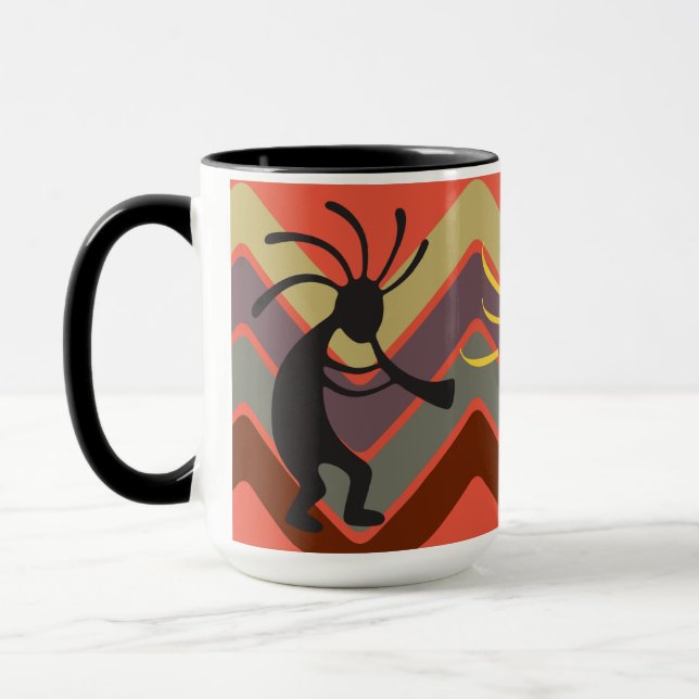 Abstrakt Southwest Kokopelli Mugg (Vänster)