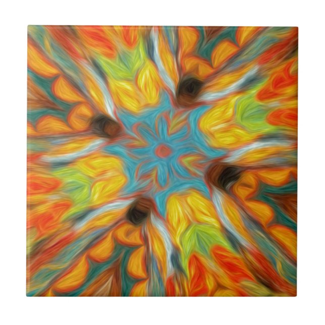 Abstrakt Southwestern design Kakelplatta (Framsidan)