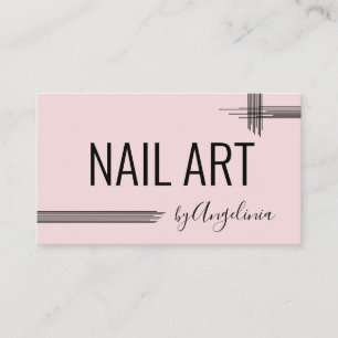 Abstrakt Spa Massage Bastu Naglar Rosa Visitkort