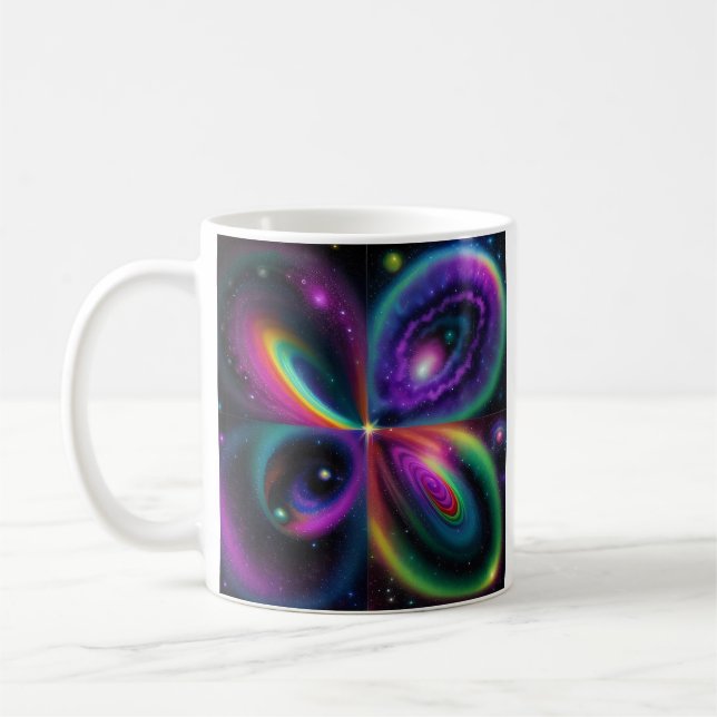Abstrakt Space Art Kaffemugg (Vänster)