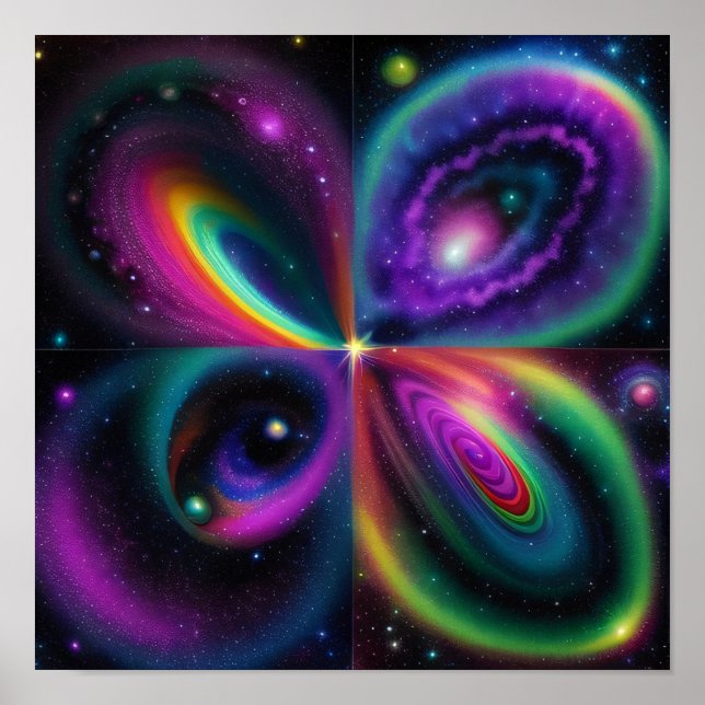 Abstrakt Space Art Poster (Framsidan)