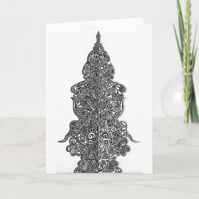 Abstrakt spegeldesign kort (Framsida)