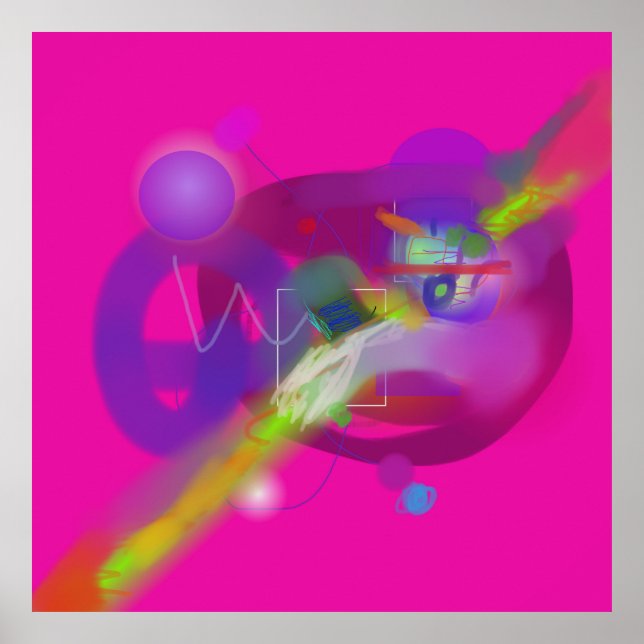 Abstrakt Spektrum av lagerhuber Poster (Framsidan)