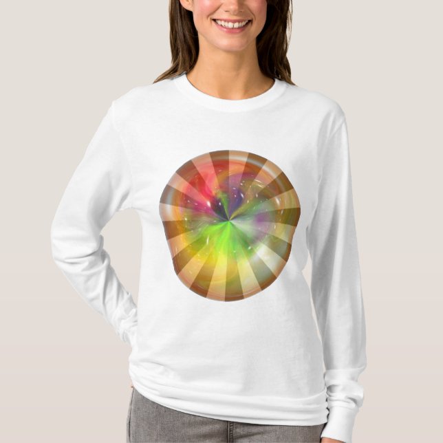 Abstrakt Sphere med Light Effect T Shirt (Framsida)