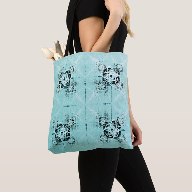 Abstrakt Spiral Delight Tote Bag Tygkasse (Närbild)