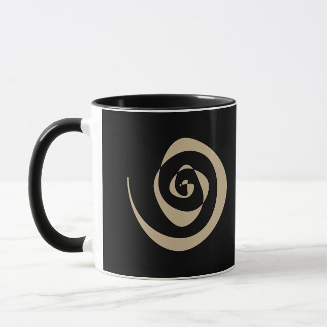 abstrakt spiral design mugg (Vänster)