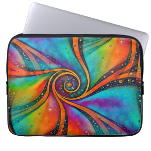Abstrakt Spiral Energi - sömlös mönster 9 Laptop Fodral