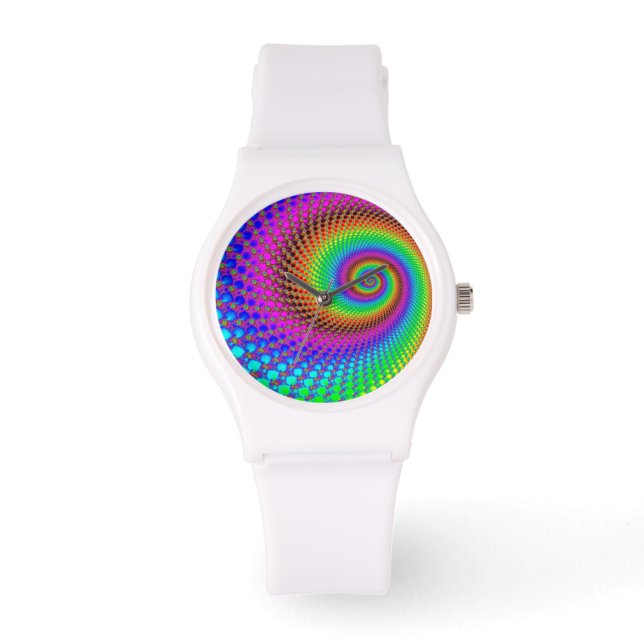 Abstrakt Spiral Fractal Armbandsur (Framsida)