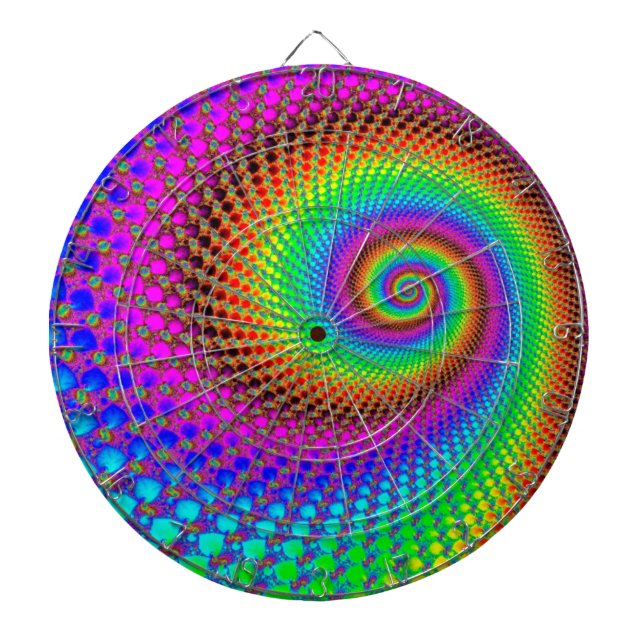 Abstrakt Spiral Fractal Darttavla (Framsidan)