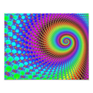 Abstrakt Spiral Fractal Fototryck