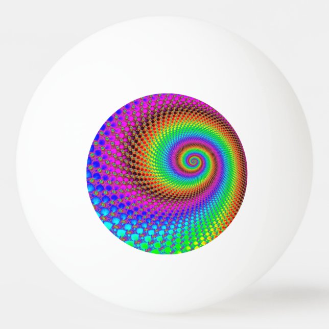 Abstrakt Spiral Fractal I Pingisboll (Baksidan)